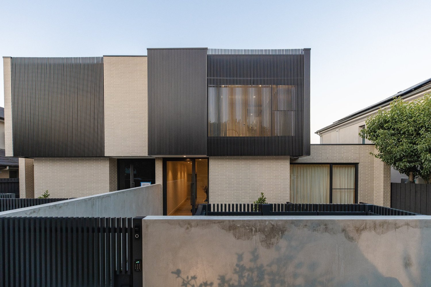 Architectural lighting detail on a Melbourne home